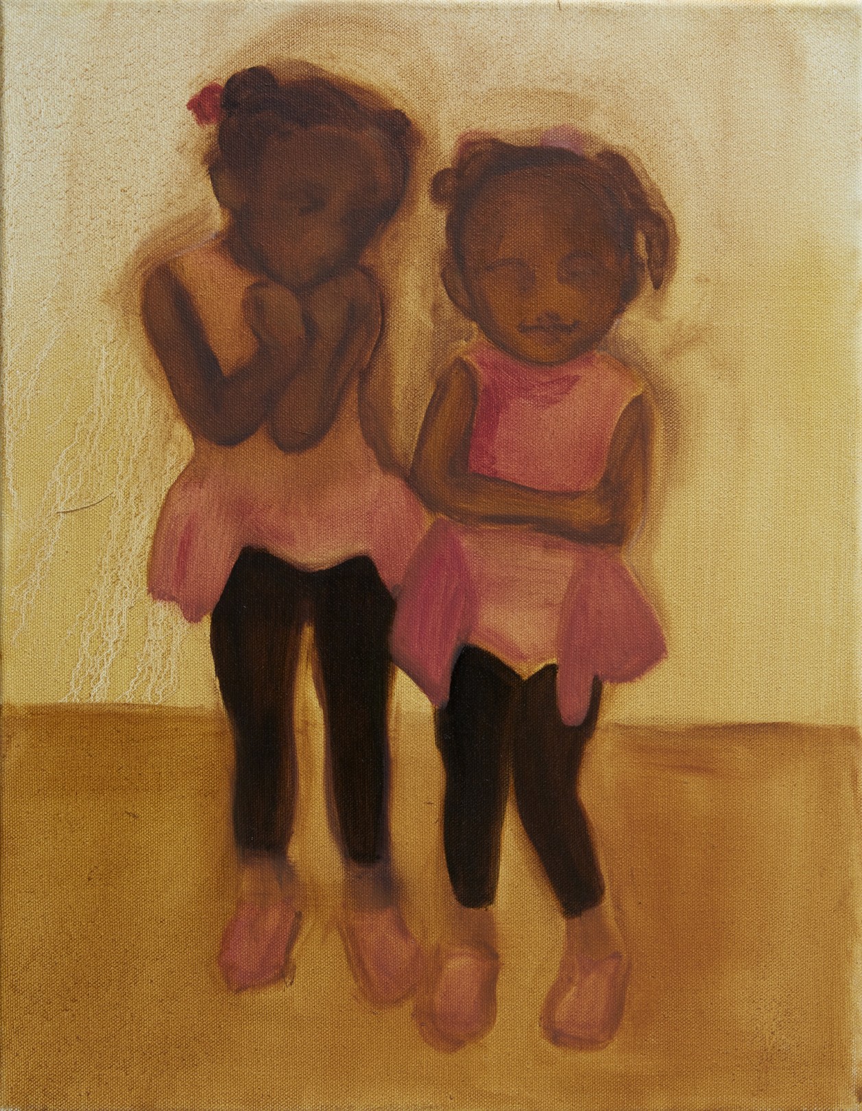 Dancing (in pink), 2021 Oil on canvas 46 x 36 cm. / 18 x 14 in.