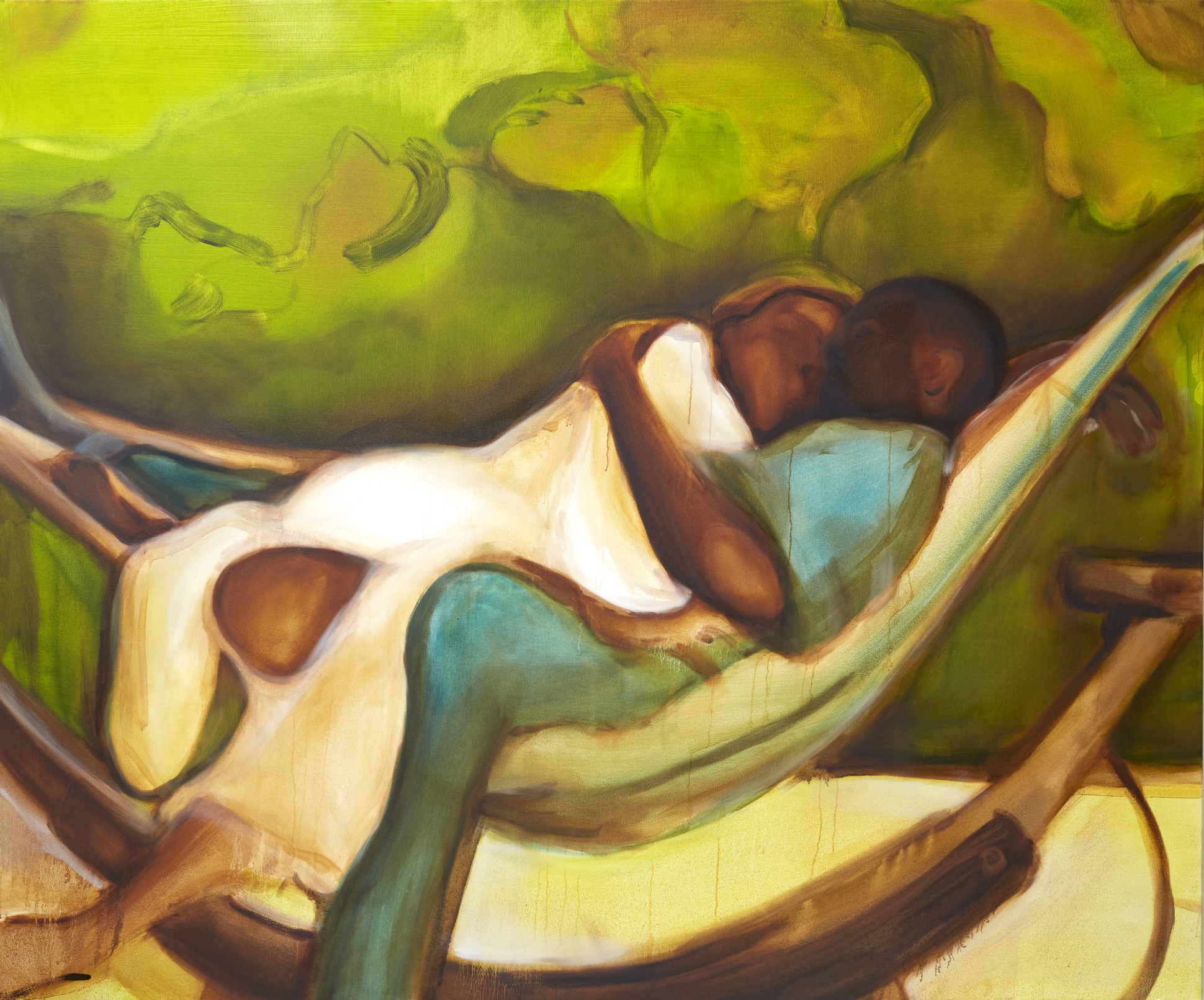 The Hug (Steady Love), 2021 Oil on canvas 150 x 180 cm. / 59 x 71 in.