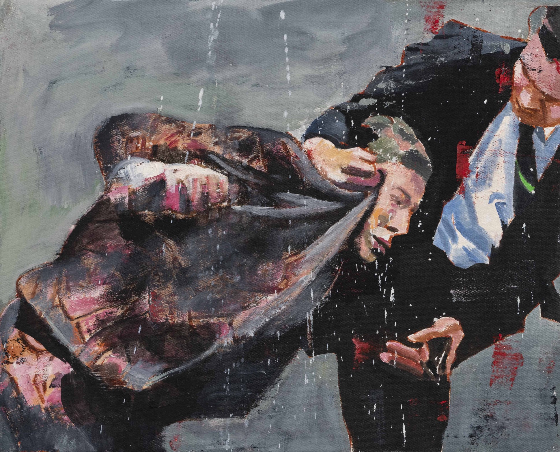 Nicky Nodjoumi Mean Street, 2020 Oil on canvas 41 x 51 cm. / 16 x 20 in.