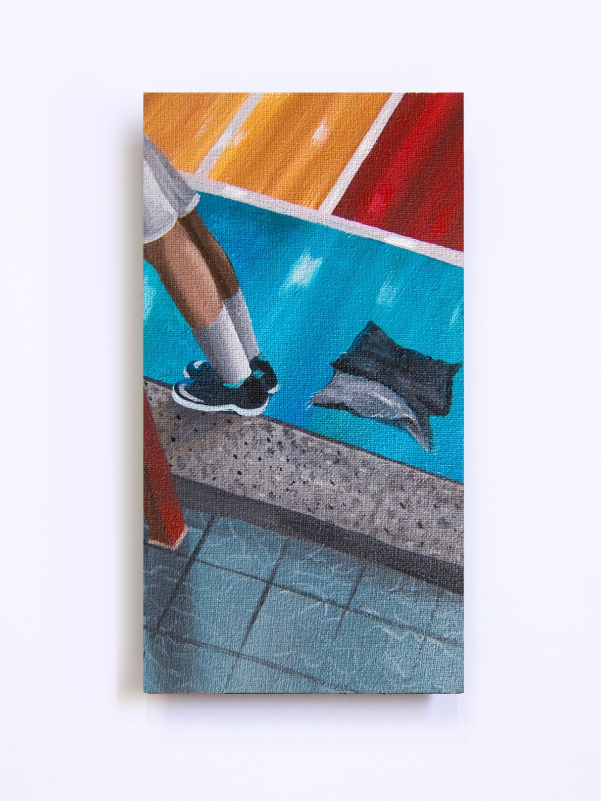 Una Trapo Sucio en la Cancha, 2020 Acrylic on canvas 15 x 8 cm. / 5.9 x 3.1 in.