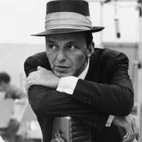 Frank Sinatra at a Capitol Records recording session in Los Angeles