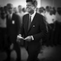 John F. Kennedy, Cape Canaveral in 1962 where he spoke to NASA personnel before giving his famous speech at Rice University about going to the moon