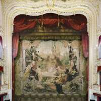Gustav Klimt Painted Curtain, Municipal Theatre, Karlovy Vary, Czech Republic