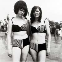Two Girls in Matching Bathing Suits, Coney Island, N.Y