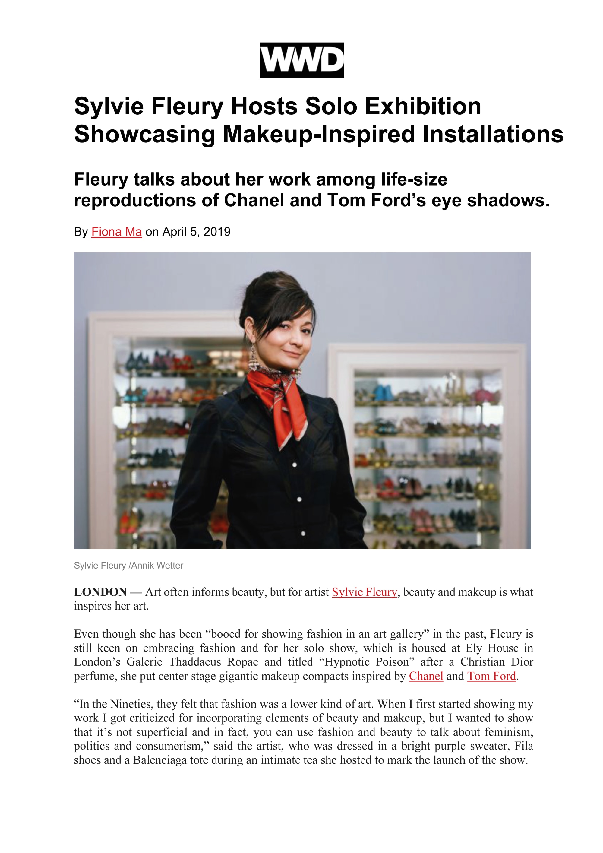 The Makeup Museum: Makeup as Muse: Sylvie Fleury