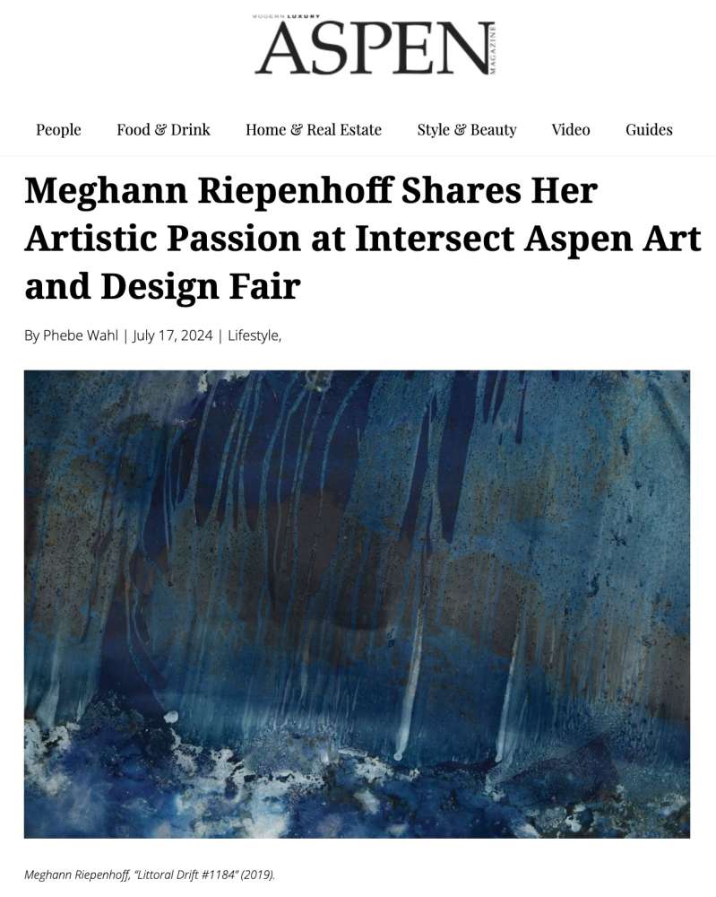 Meghann Riepenhoff Shares Her Artistic Passion at Intersect Aspen Art and Design Fair