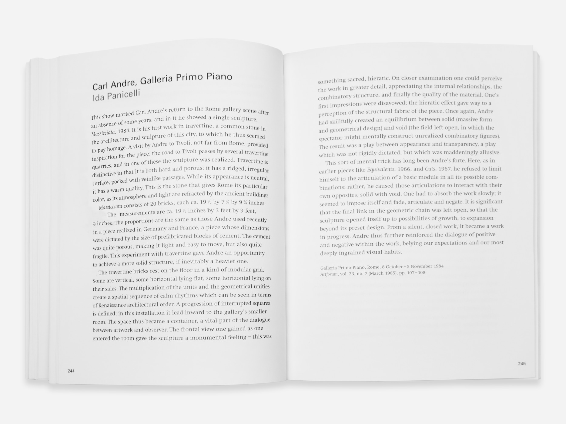 Publication Carl Andre About Carl Andre Critical Texts Since 1965 Sadie Coles Hq