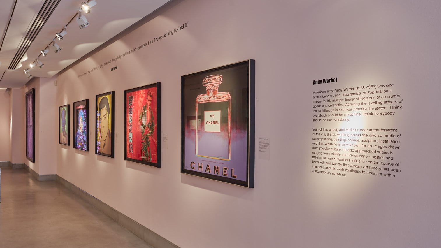Chanel as part of Warhol's Ads series - on display within Soft Focus at Halcyon Gallery