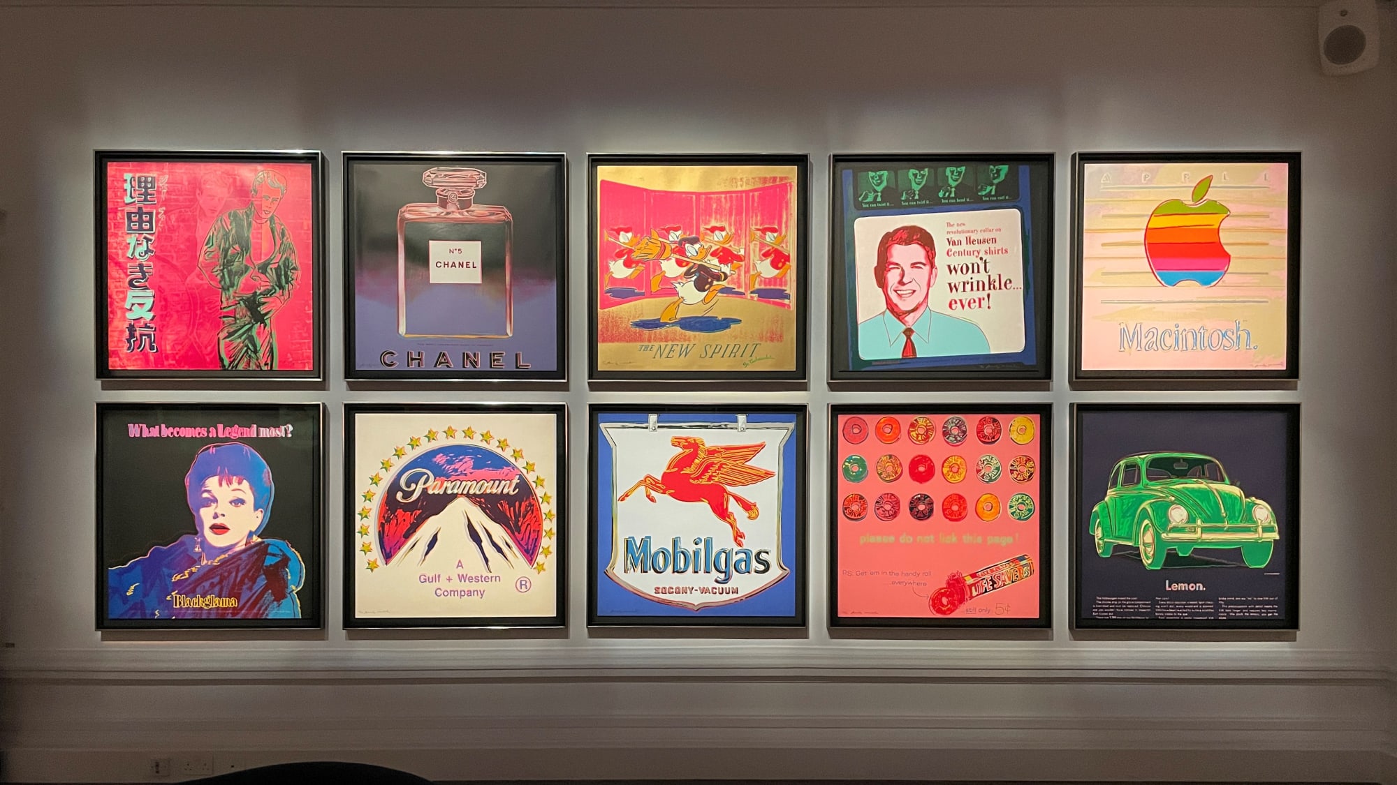 Chanel as part of Warhol's Ads series - on display within Warhol Unseen at Halcyon Gallery