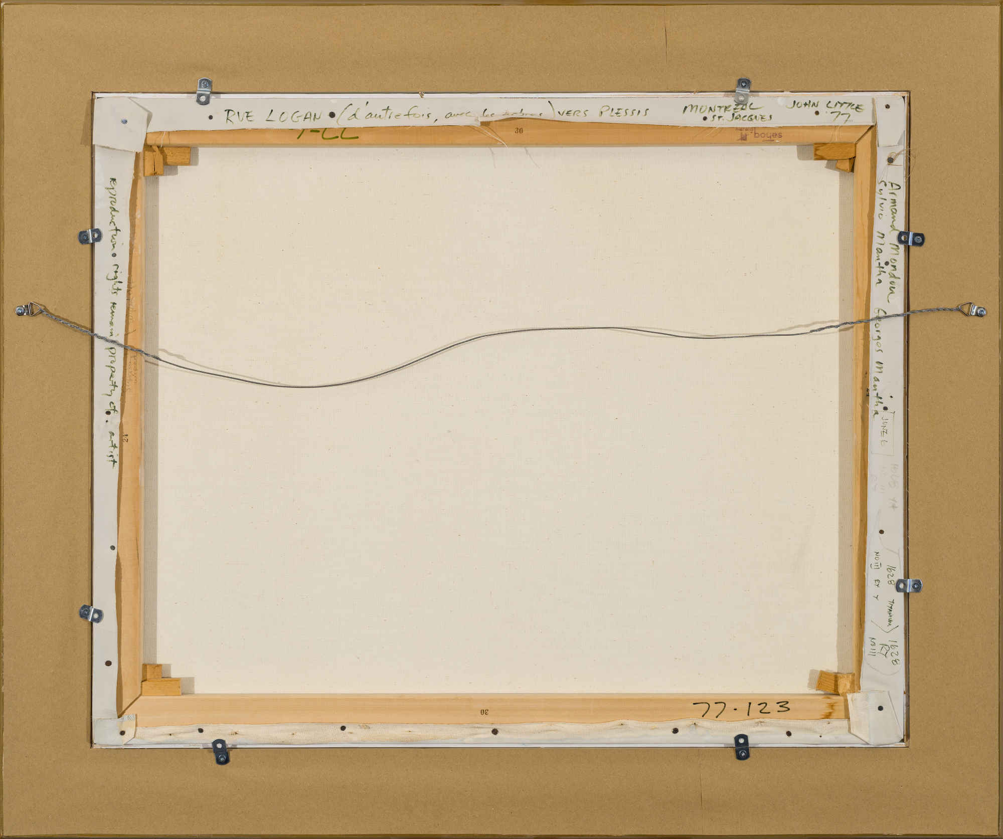 Rue Logan (d'autrefois, avec les arbres) vers Plessis, Montréal