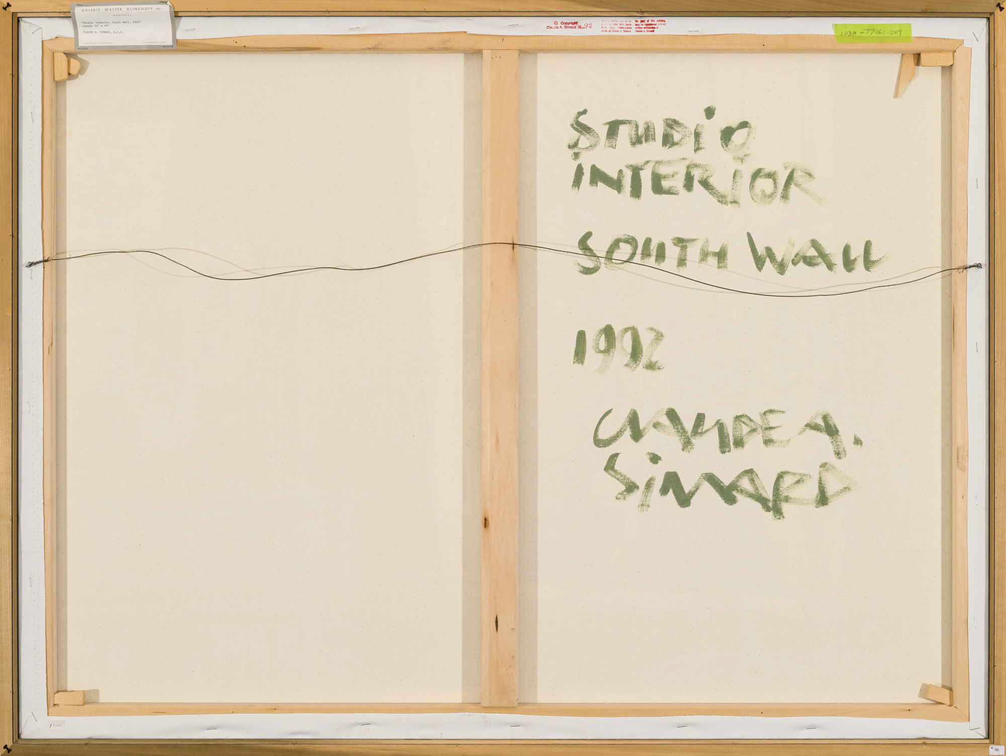 Studio Interior, South Wall