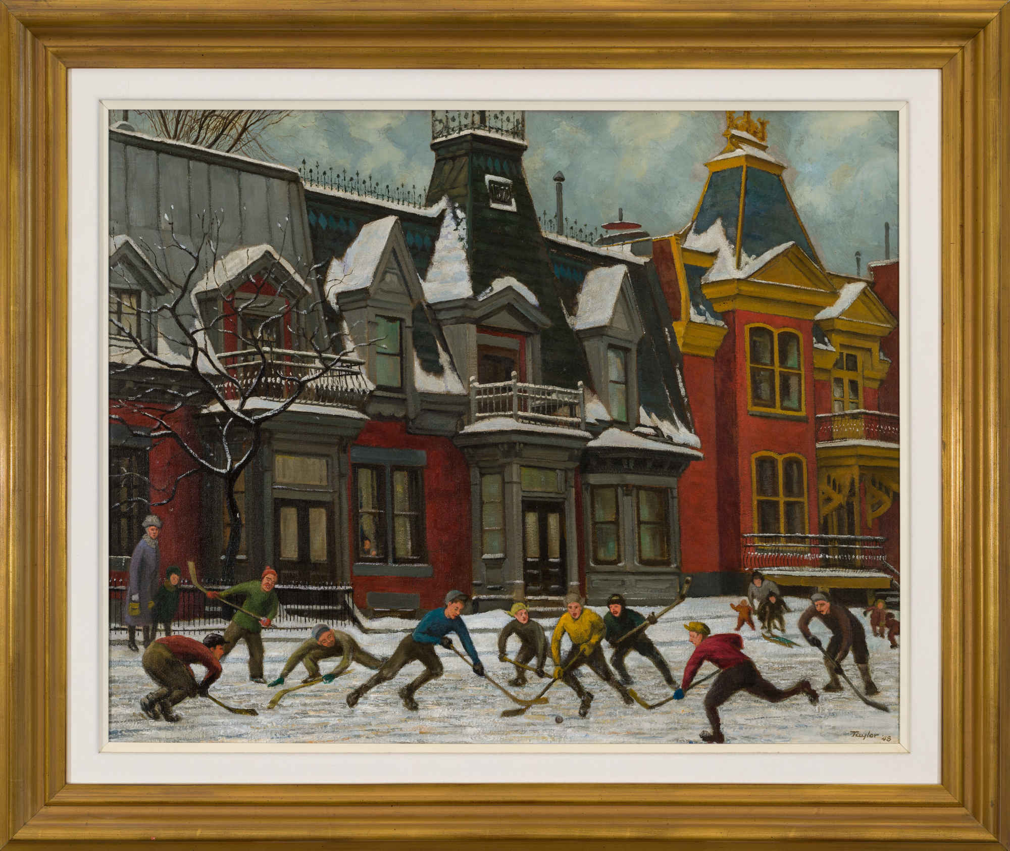 Hockey on Henri-Julien Street at Pine Ave. East, Montreal