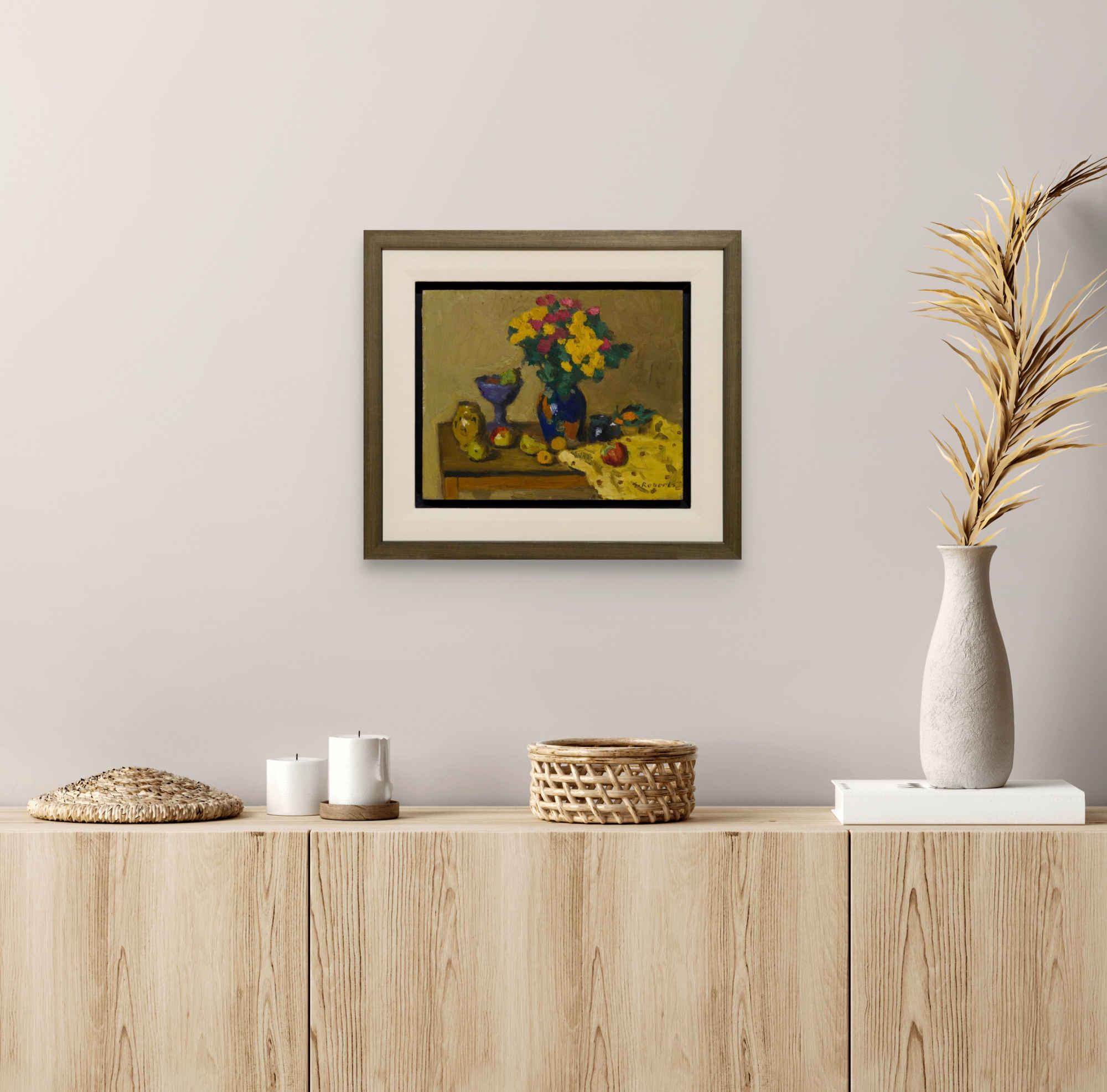 Still Life of Fruit and Flowers