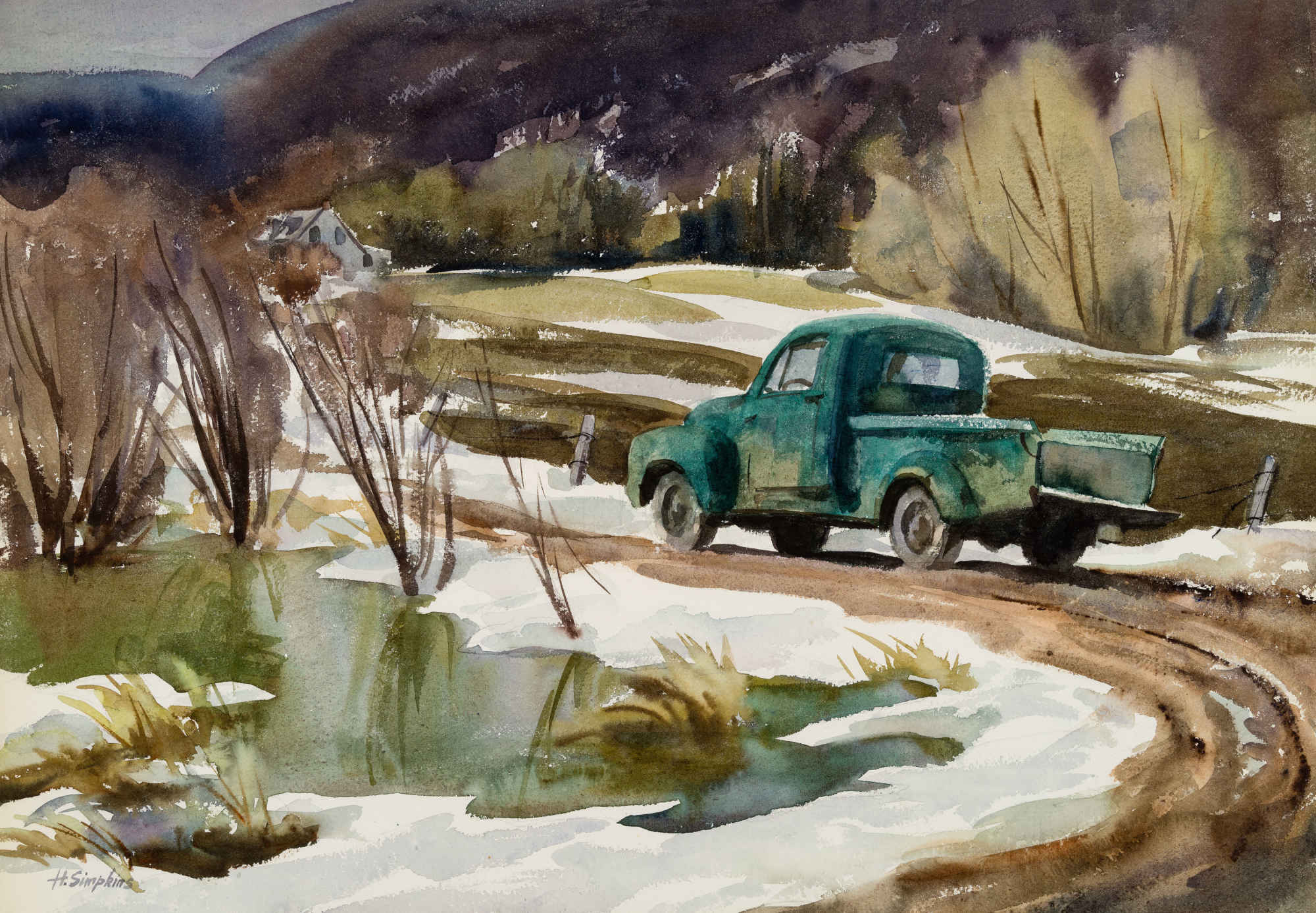 Green Pickup - Camionnette verte