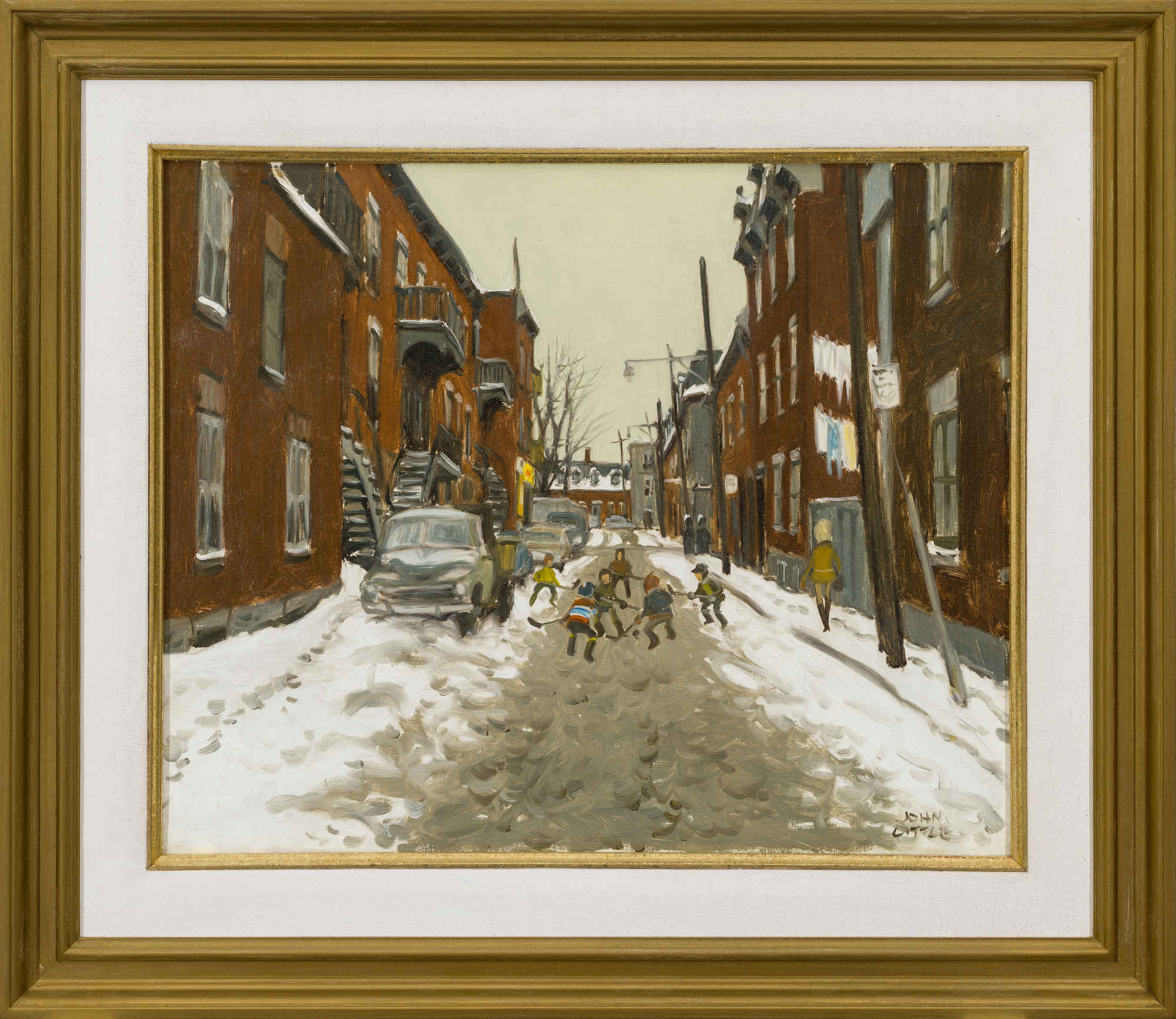Les jeunes joueurs, rue Bonaparte coin Beaudry, Montréal (Faubourg à m’lasse)