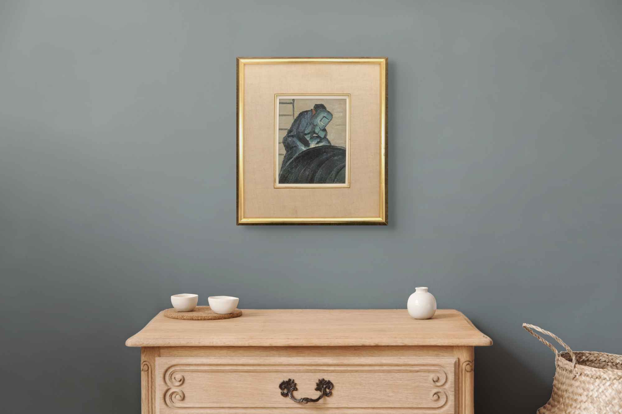 Welder on a Section Fan of a Kiln, Canadian Allis Chalmers, Lachine, Quebec