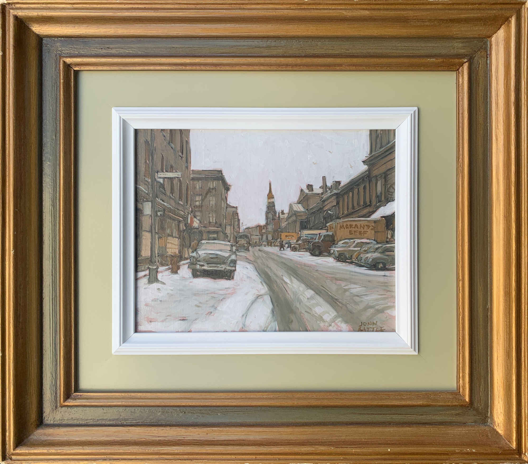 Rue St. Paul Looking East to Bonsecours Church and Bonsecours Market about 50 Years Ago