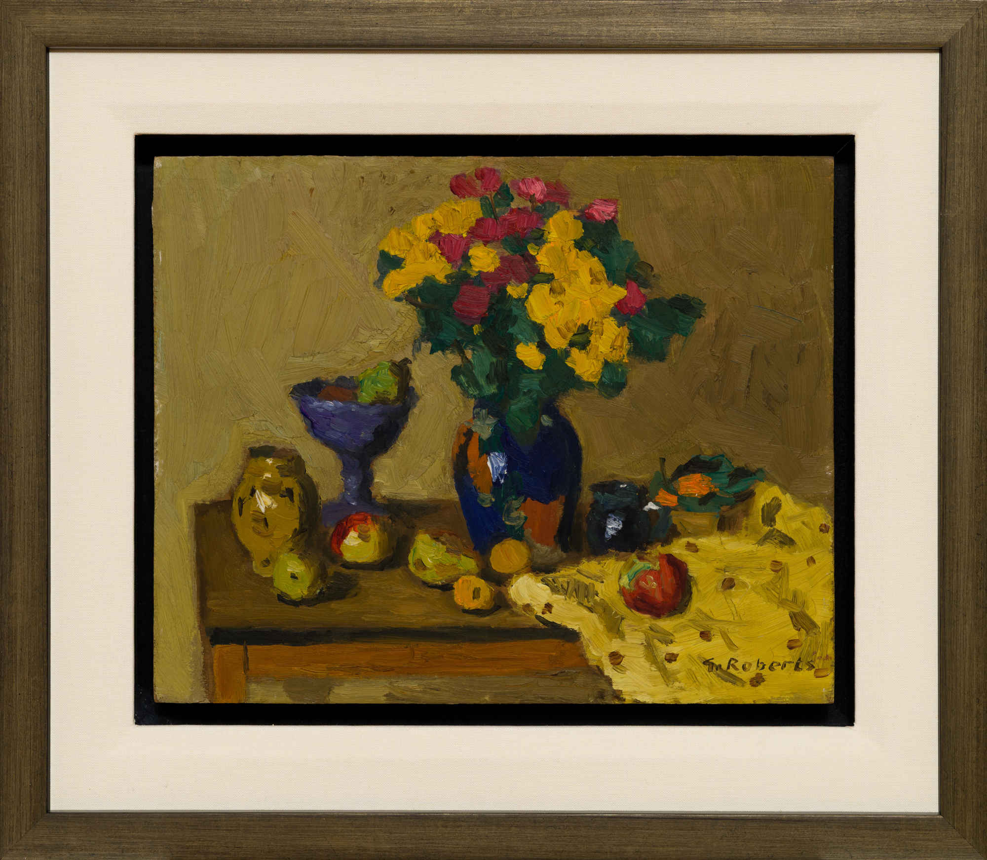 Still Life of Fruit and Flowers