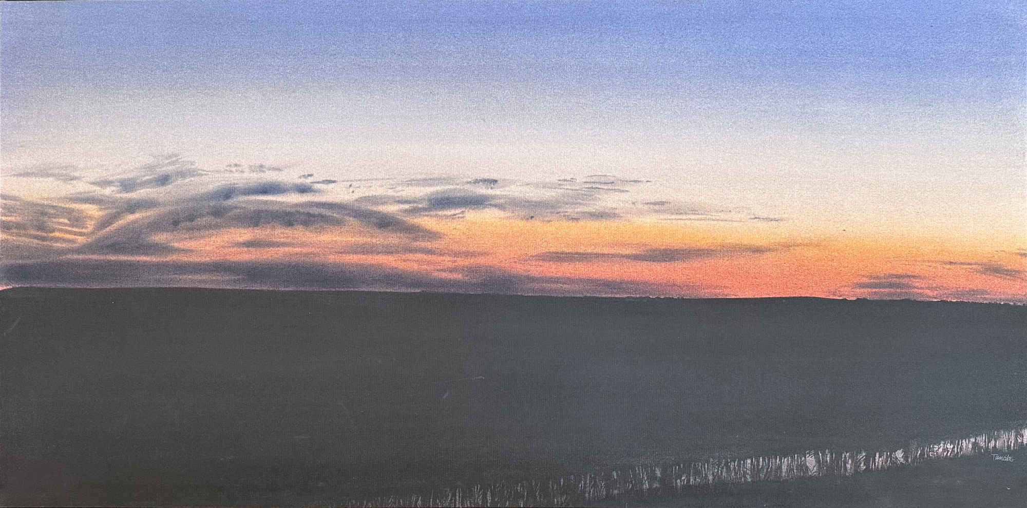 Prairie Sunset: Creek Reflection