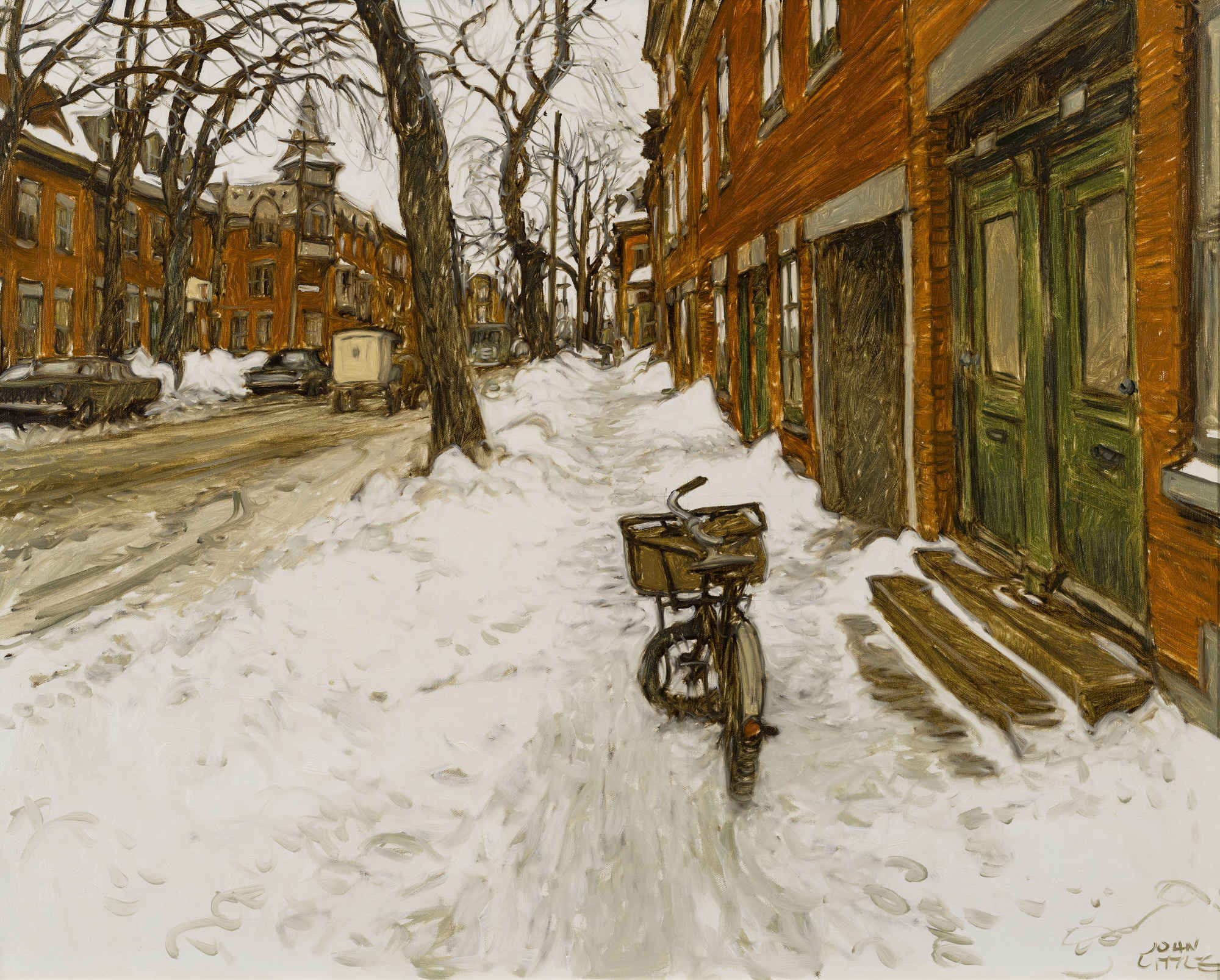 Rue Logan (d'autrefois, avec les arbres) vers Plessis, Montréal