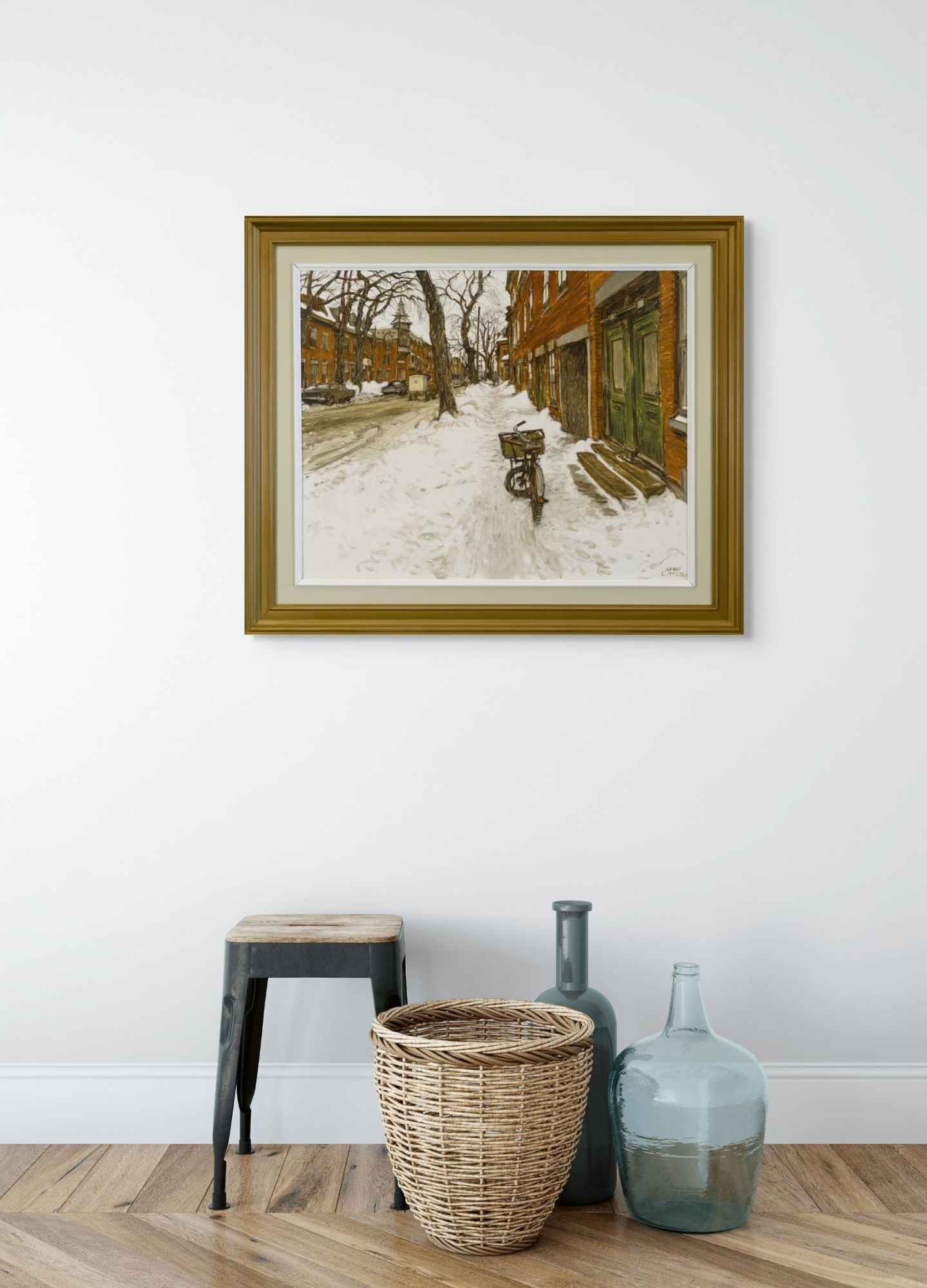 Rue Logan (d'autrefois, avec les arbres) vers Plessis, Montréal