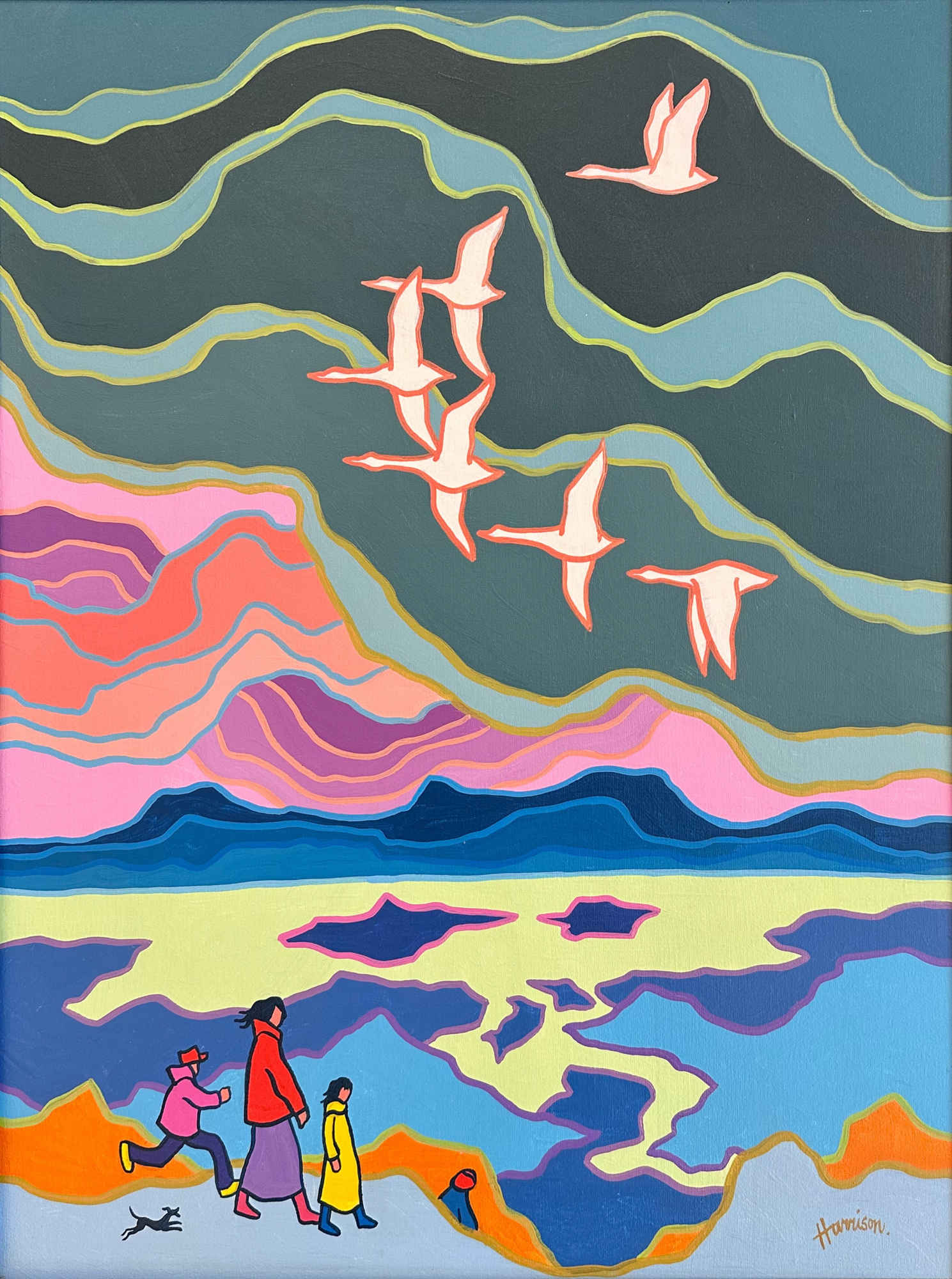 Geese in Flight