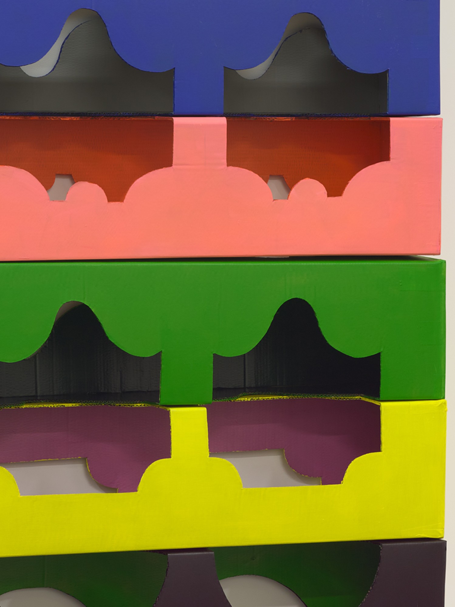 HIGH FOLLY (ALTAR #2), 2020 (detail) cardboard, paper tape, raw pigment and acrylic medium 210 × 120 × 30 cm (82¾ × 47¼ × 11¾ in)