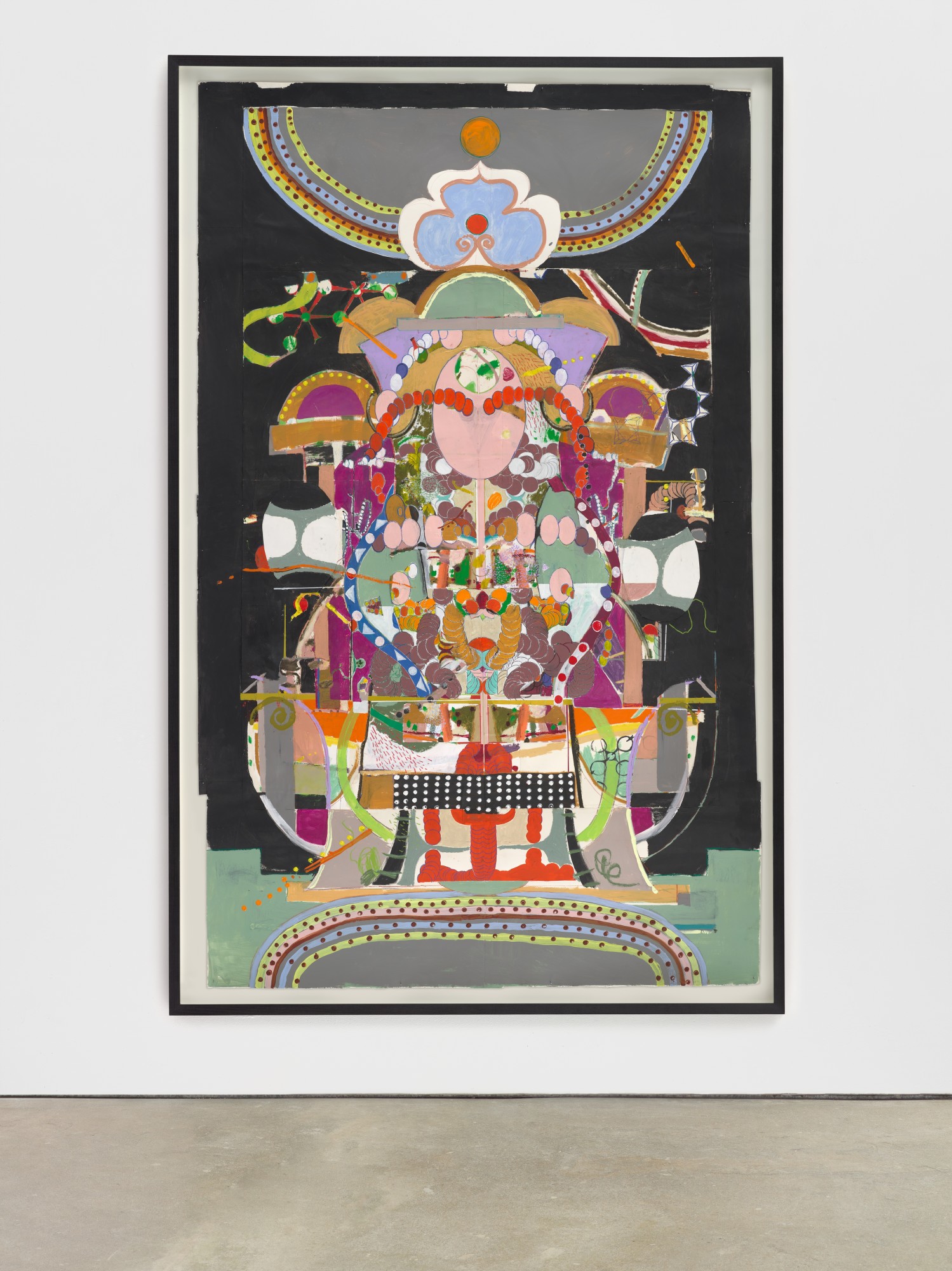 ALTAR, 2013 acrylic and oil stick on collaged paper 250 × 150 cm (98 ½ × 59 in)