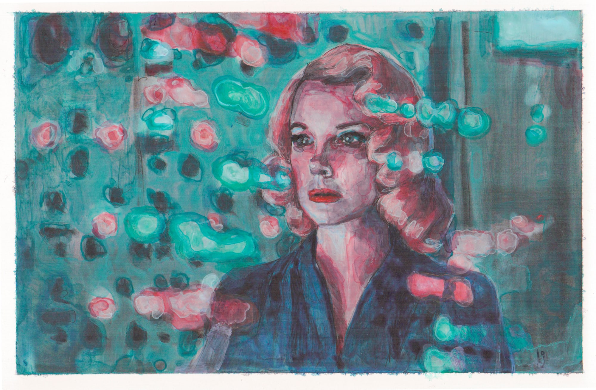 Kelly Grace, Study drawing of “The Control Room”, 2023