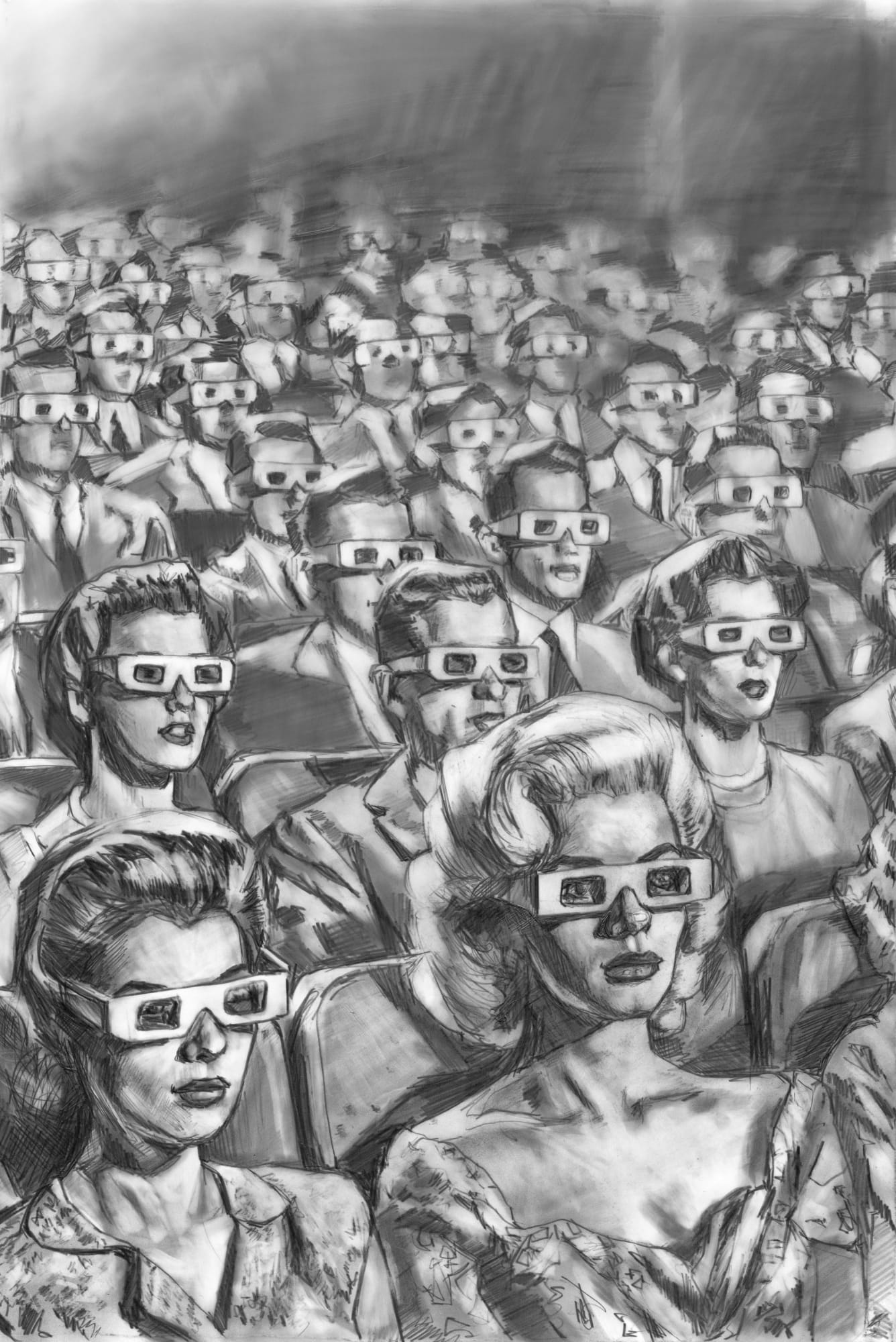 Kelly Grace, Study drawing of “Feature Length”, 2024