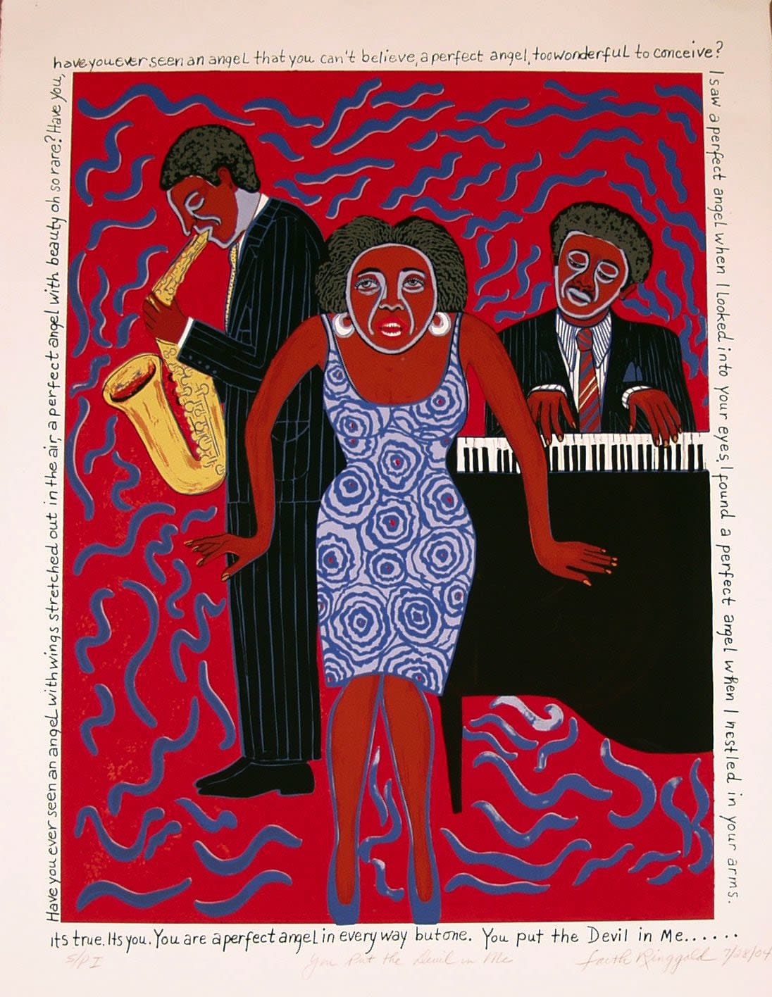 Faith Ringgold, Mama Can Sing: You Put the Devil in Me, 2004