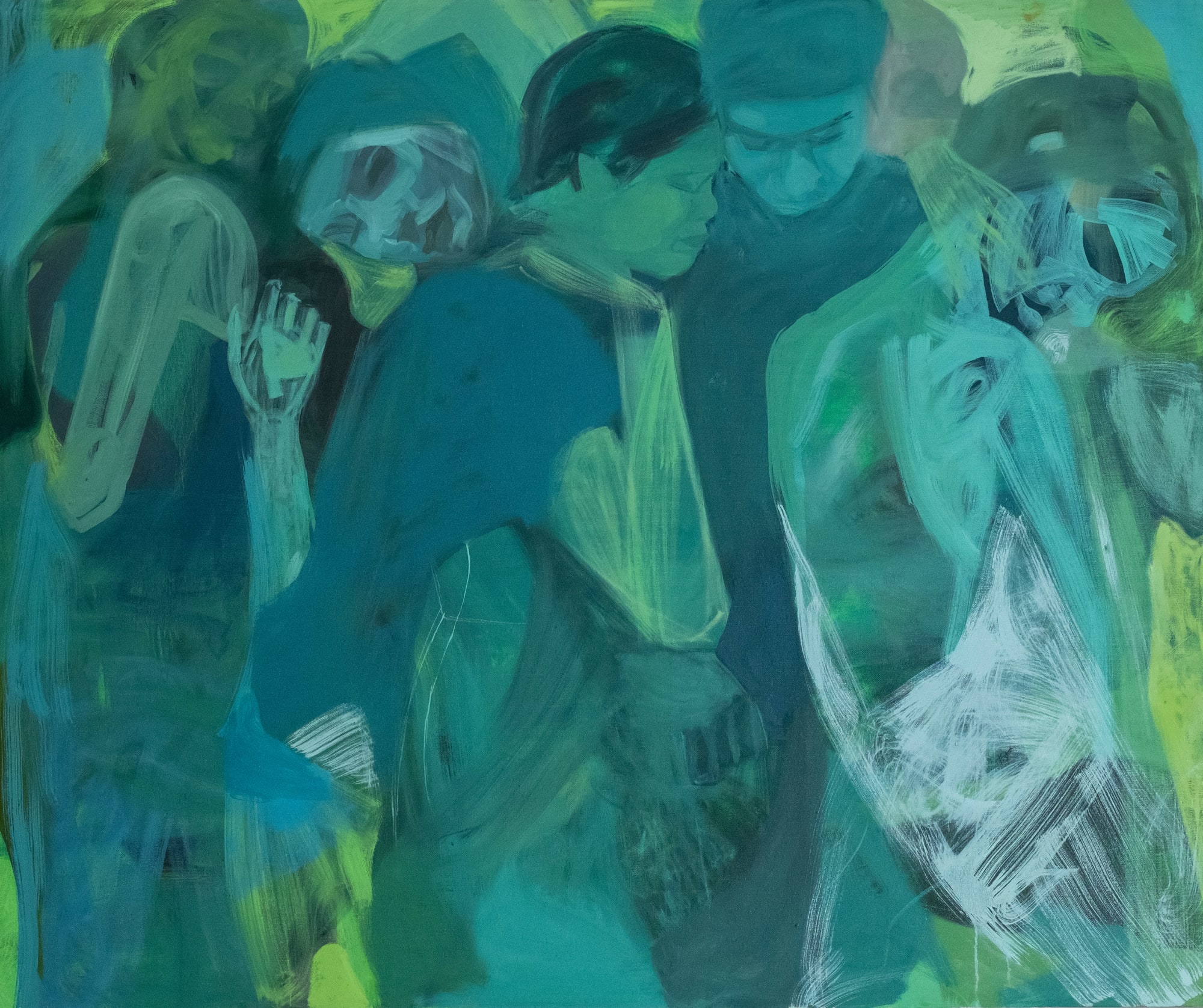 Tizta Berhanu, Faces in Green, 2020