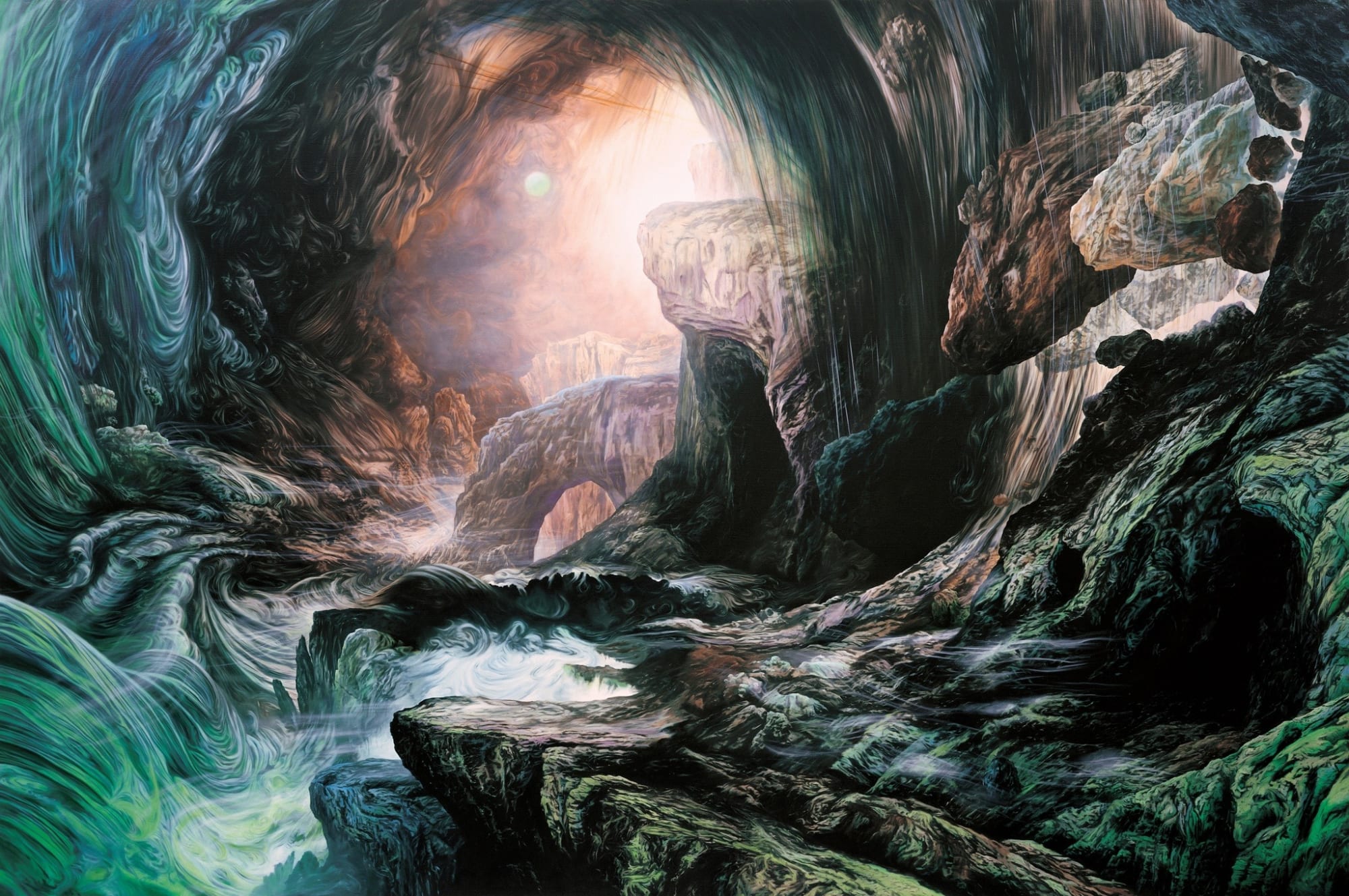 Glenn Brown, The Aesthetic Poor (for Tim Buckley) after John Martin, 2002