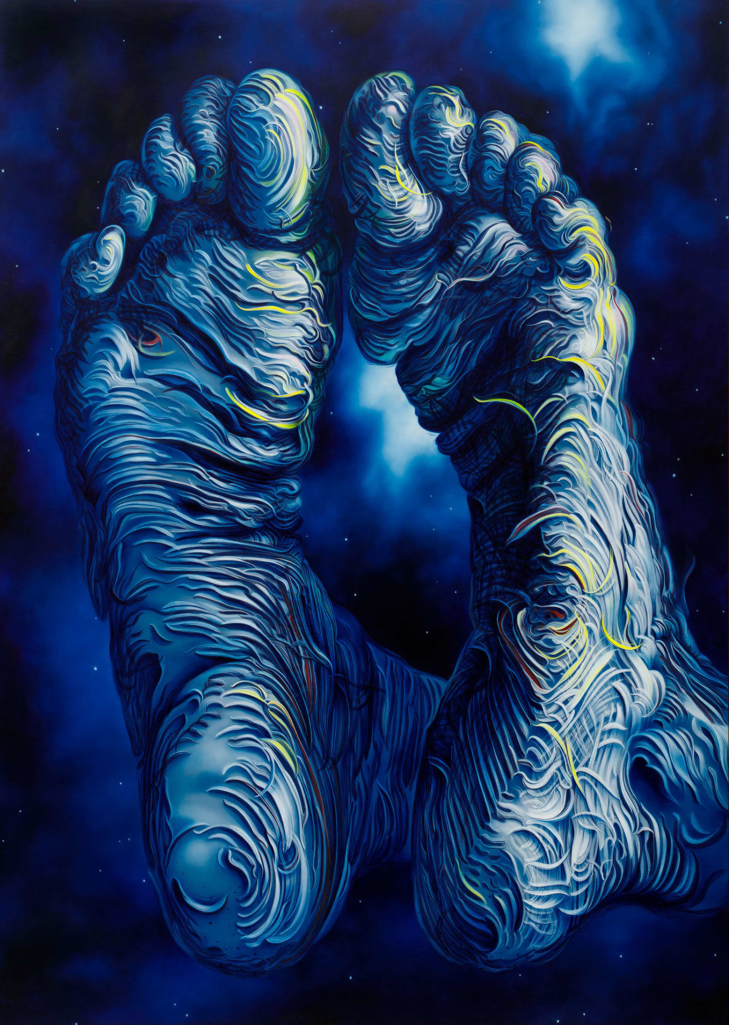 Glenn Brown, Touch the Flaming Dove, 2021