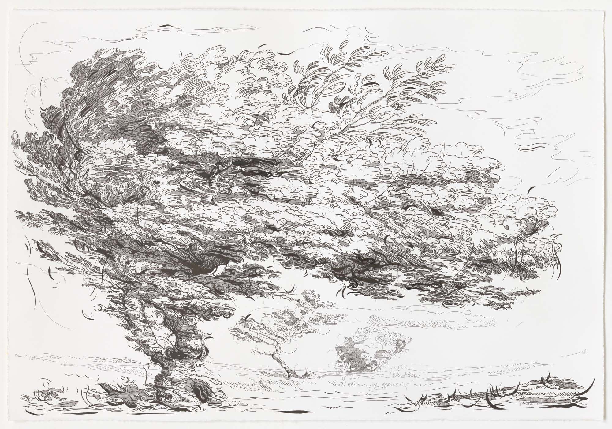 Glenn Brown, Drawing 3 (after Grimaldi), 2016