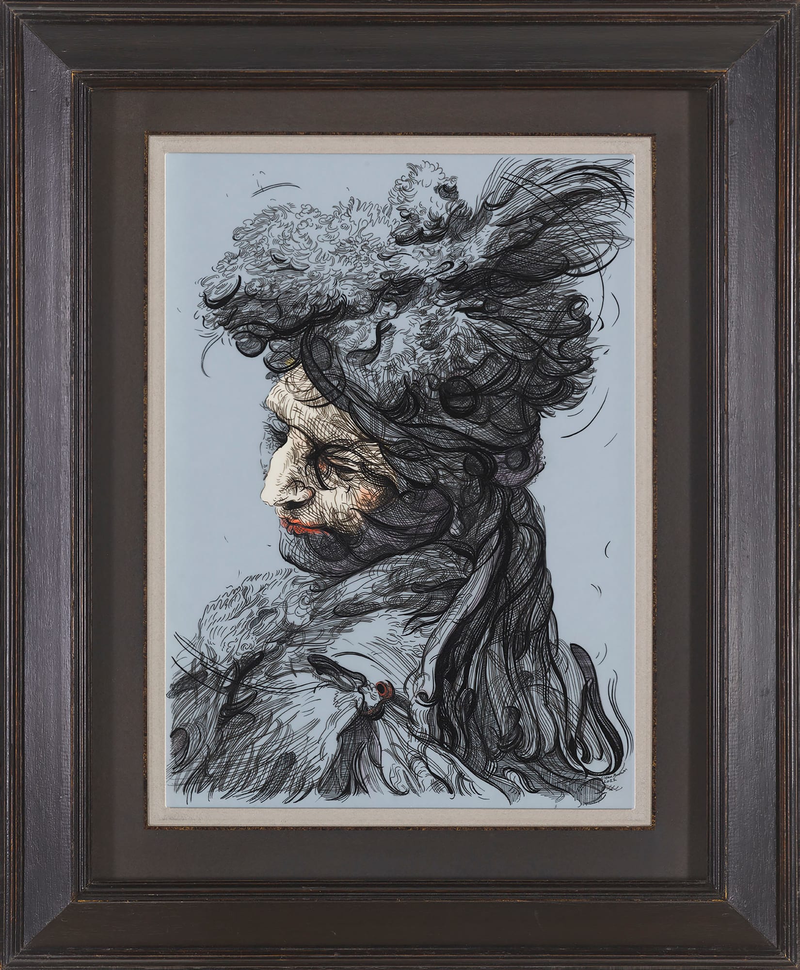 Glenn Brown, Drawing 4 (after Castiglione), 2022