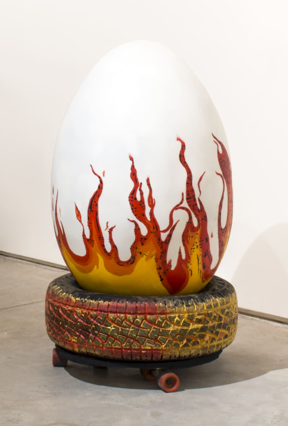 Cabelo, White Flaming Egg, 2018