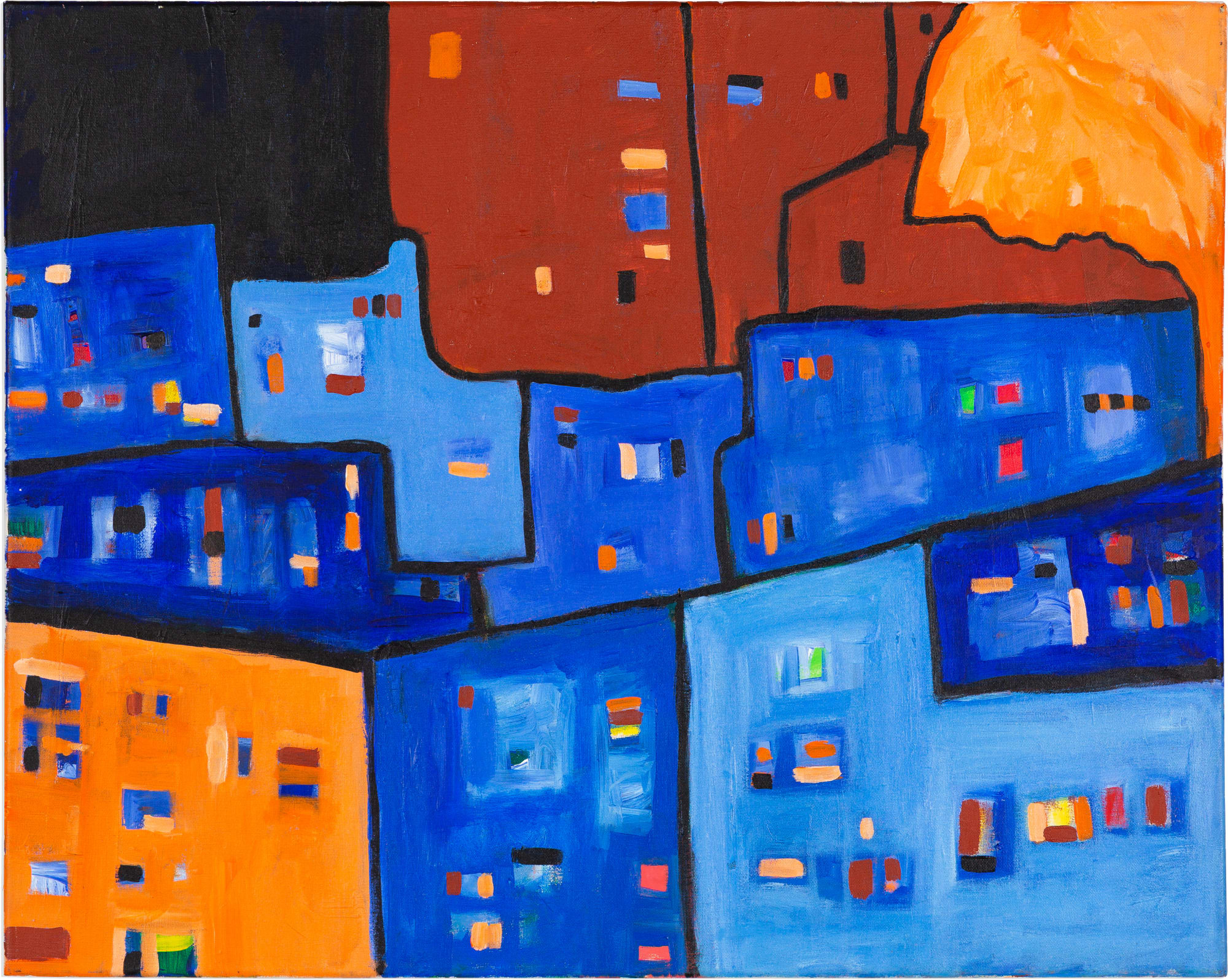 Layla Juma, Untitled Houses (Blue & Orange), 2007
