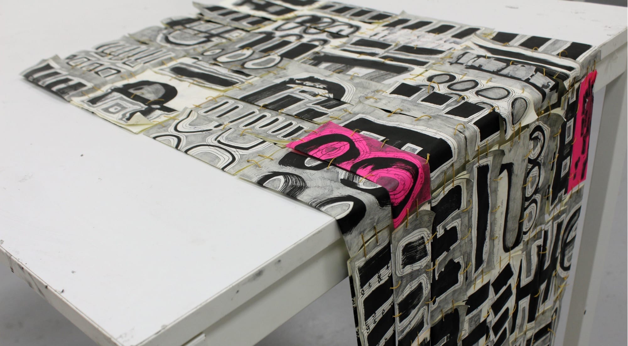 Eman Al Hashemi, Sliding Table Cloth, 2018