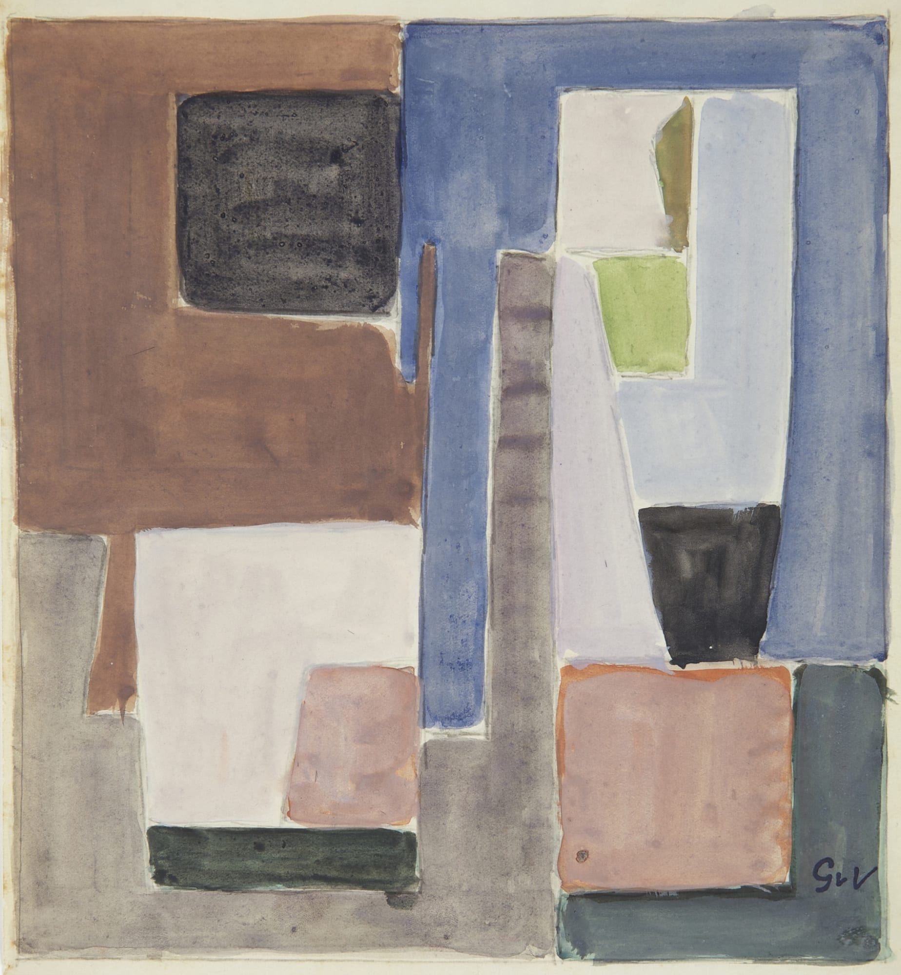 Geer van Velde, Composition, 1955