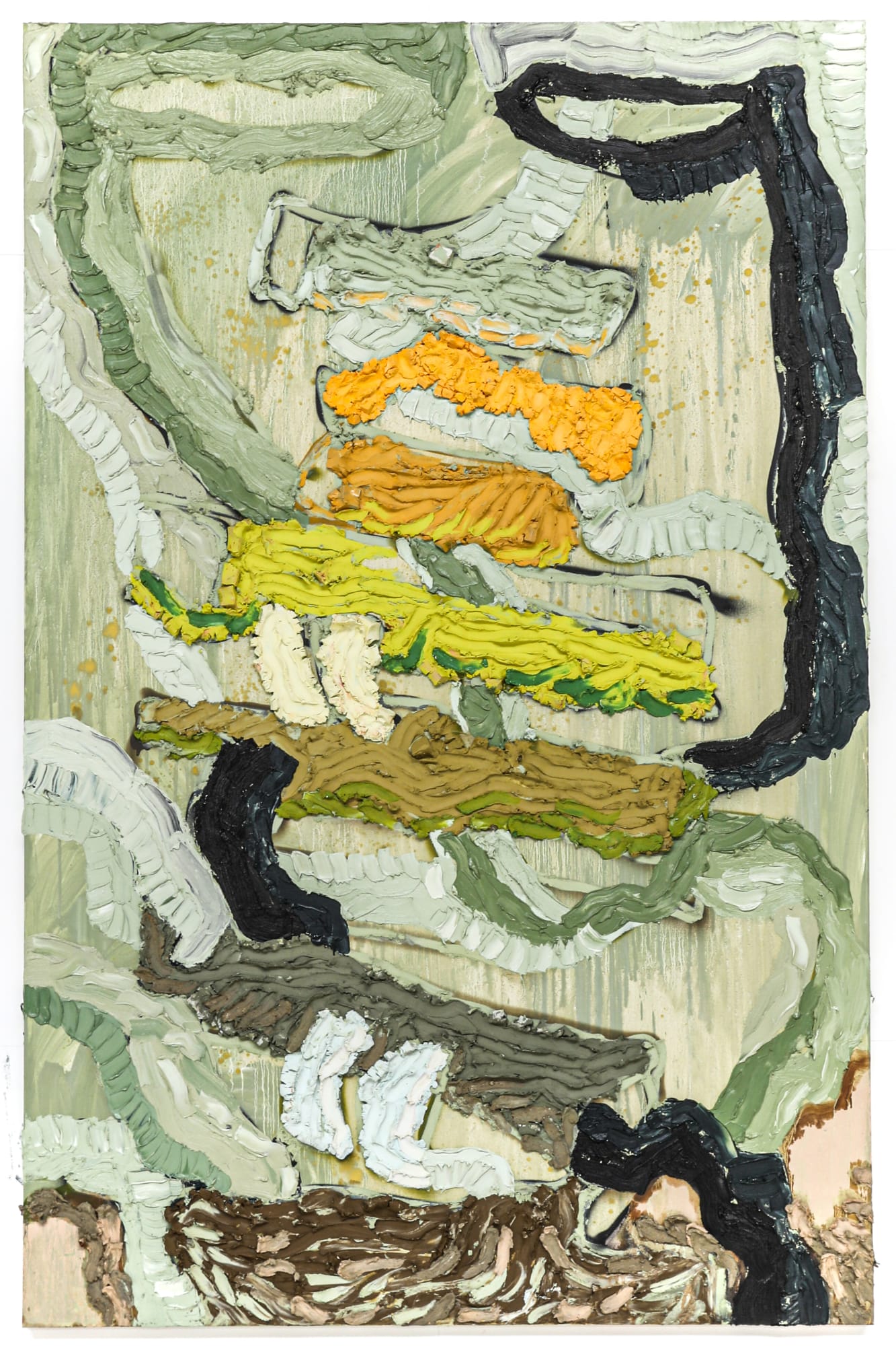 Natacha Mankowski, Us laying down (Big green), 2021