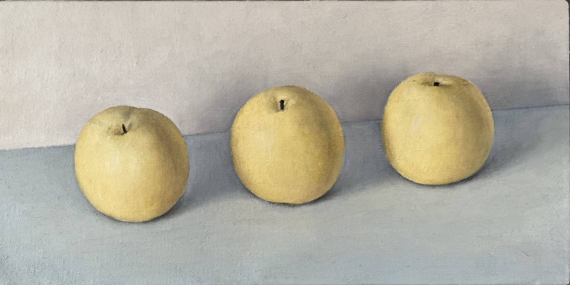 David Stubbs, Asian Pears on Grey and Pink