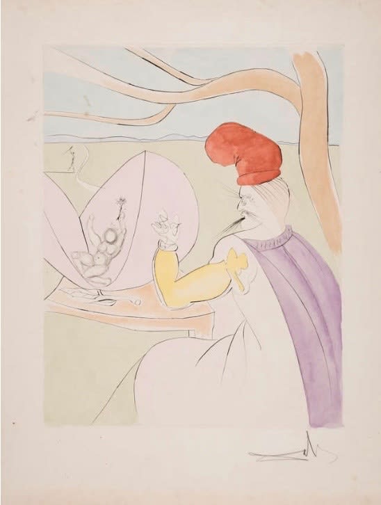 Salvador Dali, 'Momotaro' from Dali's renowned Japanese Fairy Tales suite , 1974