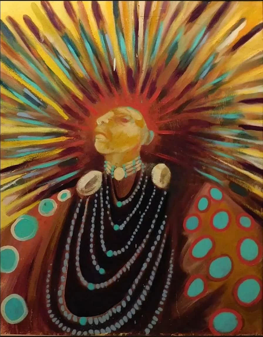 Earl Biss, Indian with Light Bulb 1995