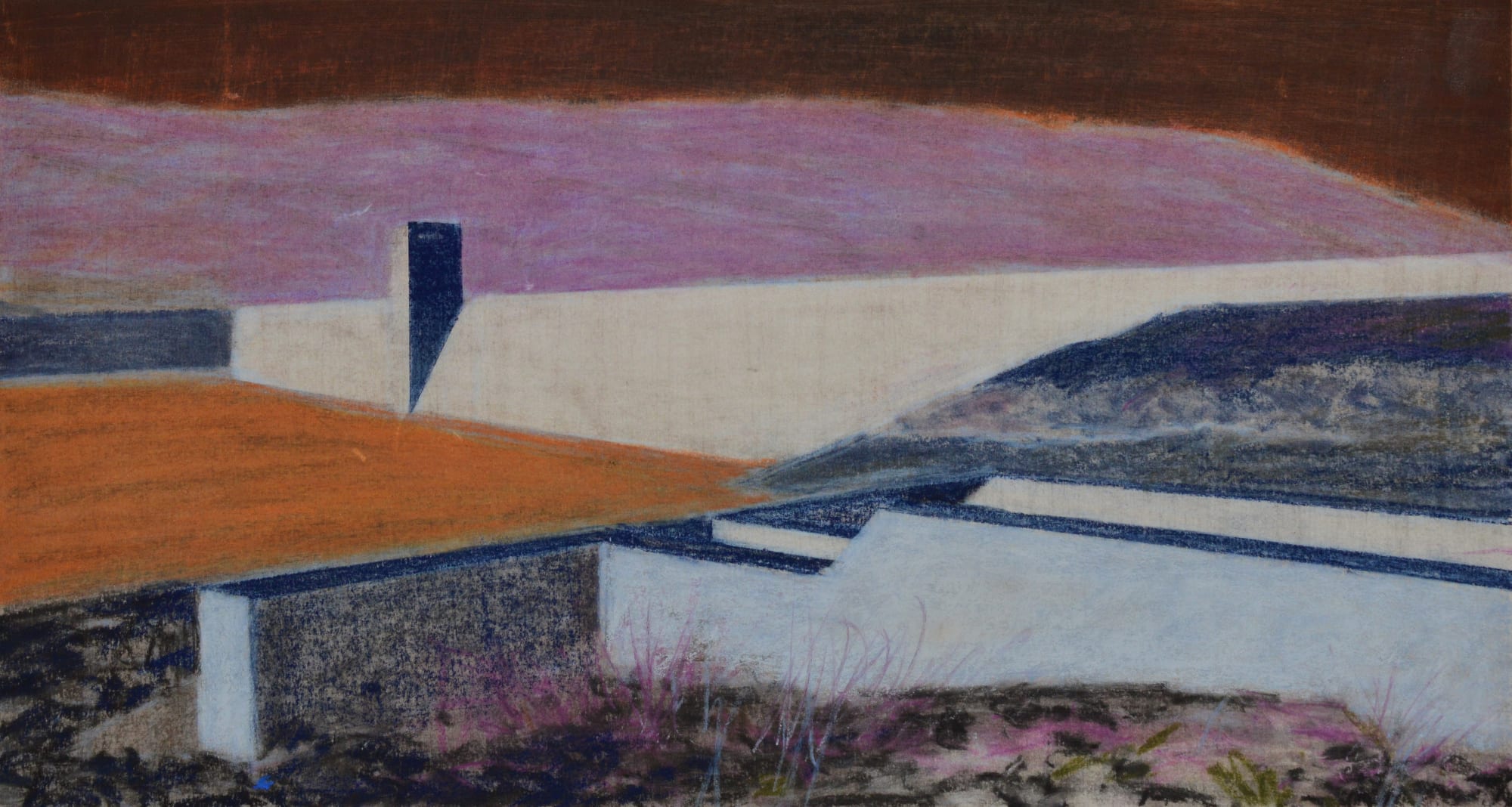 Andrew Mackenzie, Glasgarnoch Reservoir Negative Drawing 2