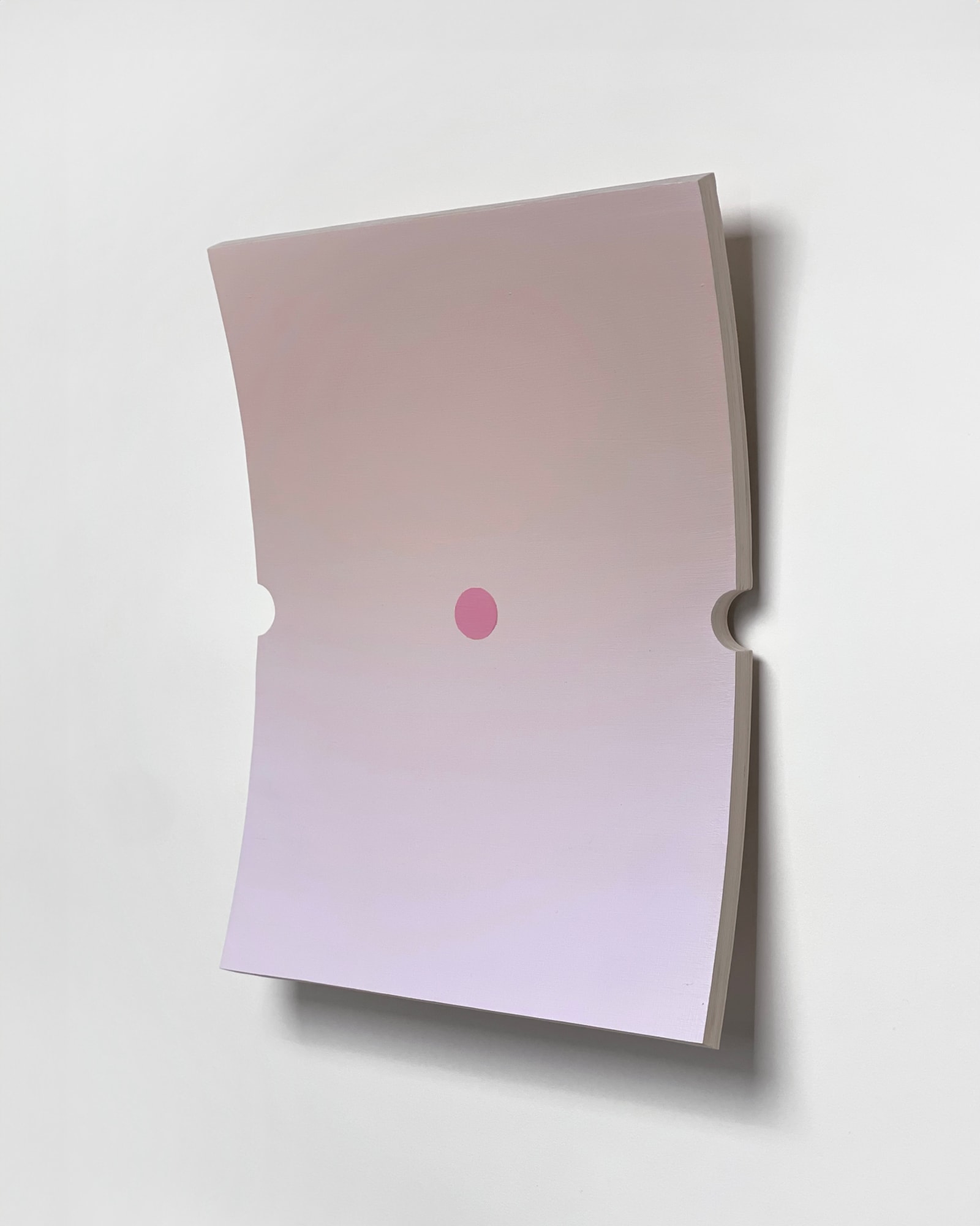 Alejandro Javaloyas, Light Magenta Circle Against Blush-Violet Gradient Background