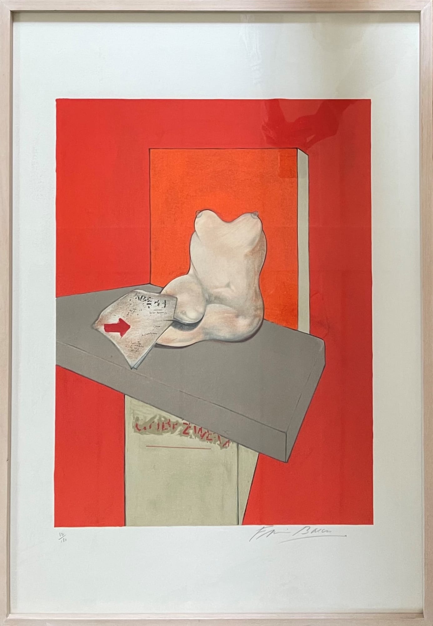 Francis Bacon, Study of a human body after Ingres (s.9150), 1984