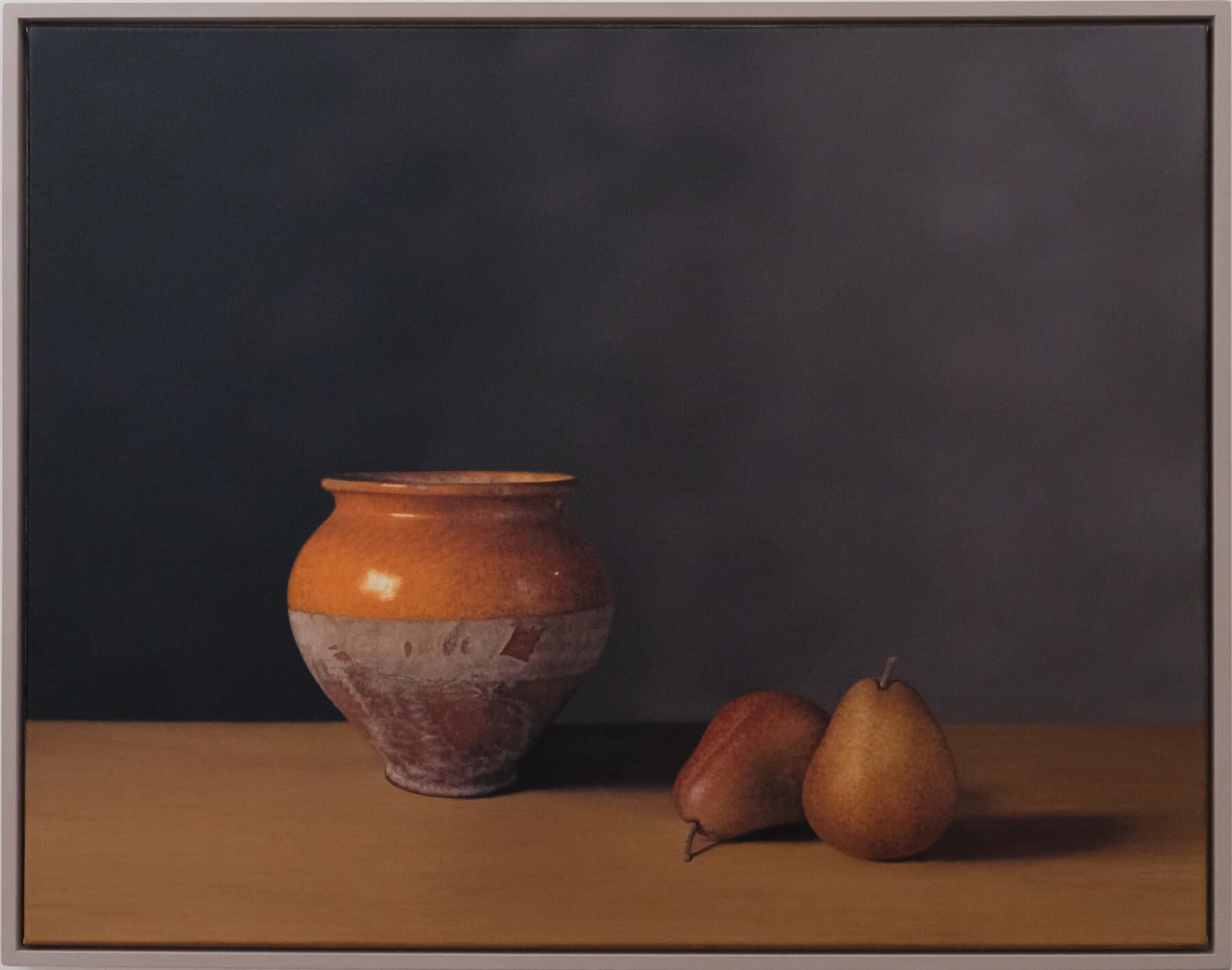 Jo Barrett, Antique Confit Pot with Pears , 2024