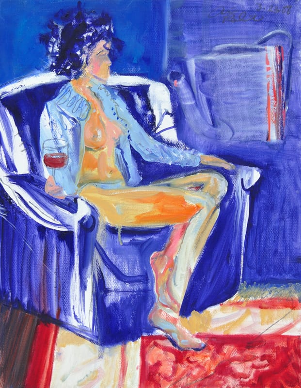 Ari Lankin, Model With Glass Of Wine, 2008