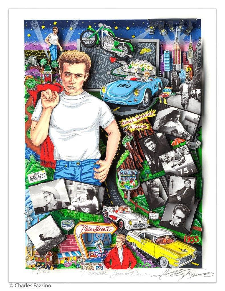 Charles Fazzino, Forever James Dean, 2005